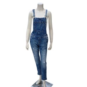 544248....Aeropostale Denim Overalls XS, 26"W, 28"Inseam, 8"Rise